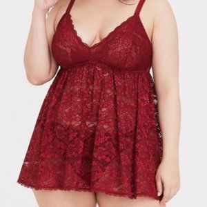 Torrid Red Lace Babydoll